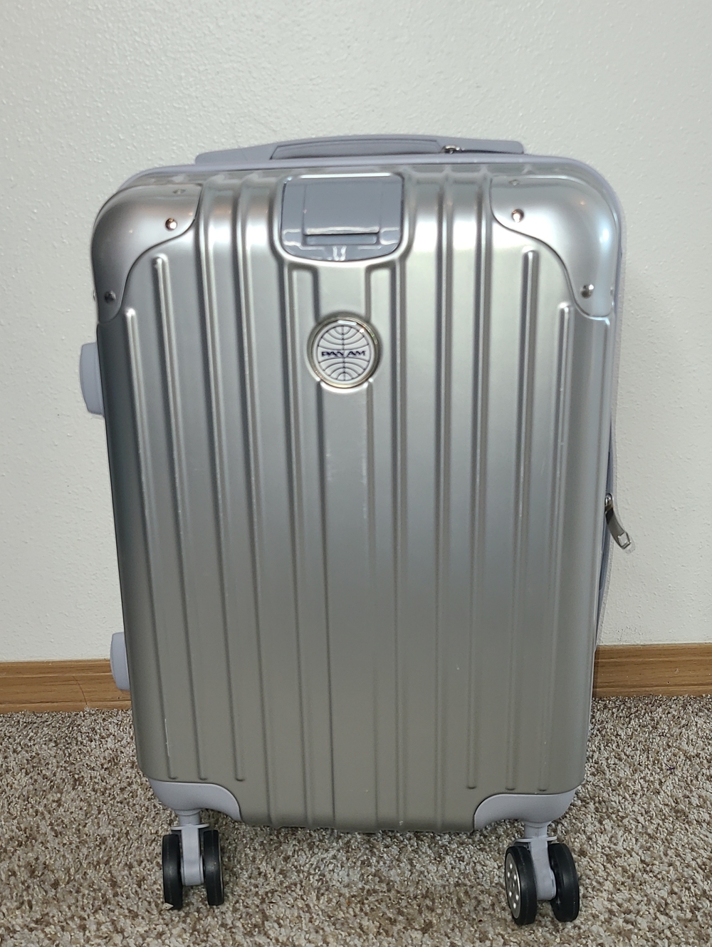 Pan Am Silver Hard-Shell Carry-On Spinner Suitcase -  Bags